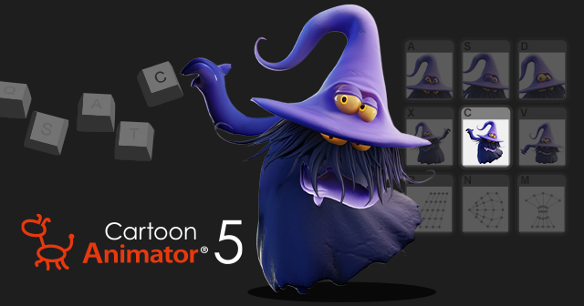 Cartoon Animator5メインユーザーインターフェース